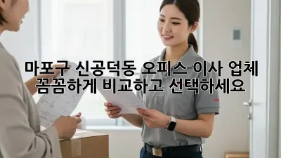 마포구 신공덕동 오피스 이사 업체, 꼼꼼하게 비교하고 선택하세요!
